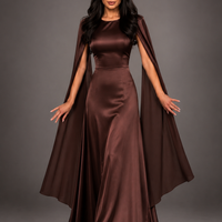 Round Neck Belted Maxi Dress