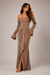 Off-Shoulder Maxi Dress With Draped Detail