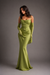 Elegant Pleated Suspender Maxi Dress