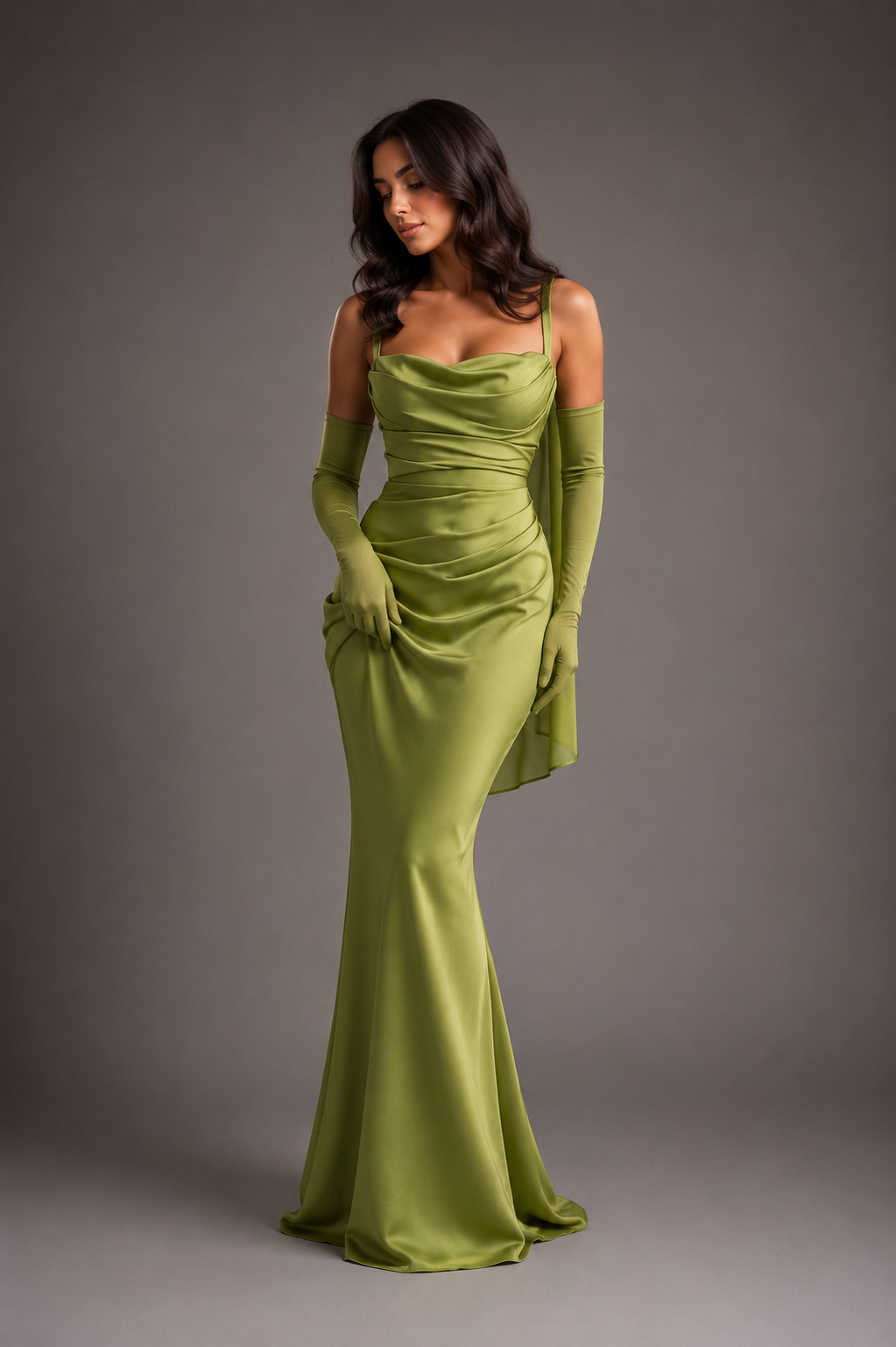 Elegant Pleated Suspender Maxi Dress