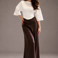 Solid Color Short Sleeve Cropped Top
