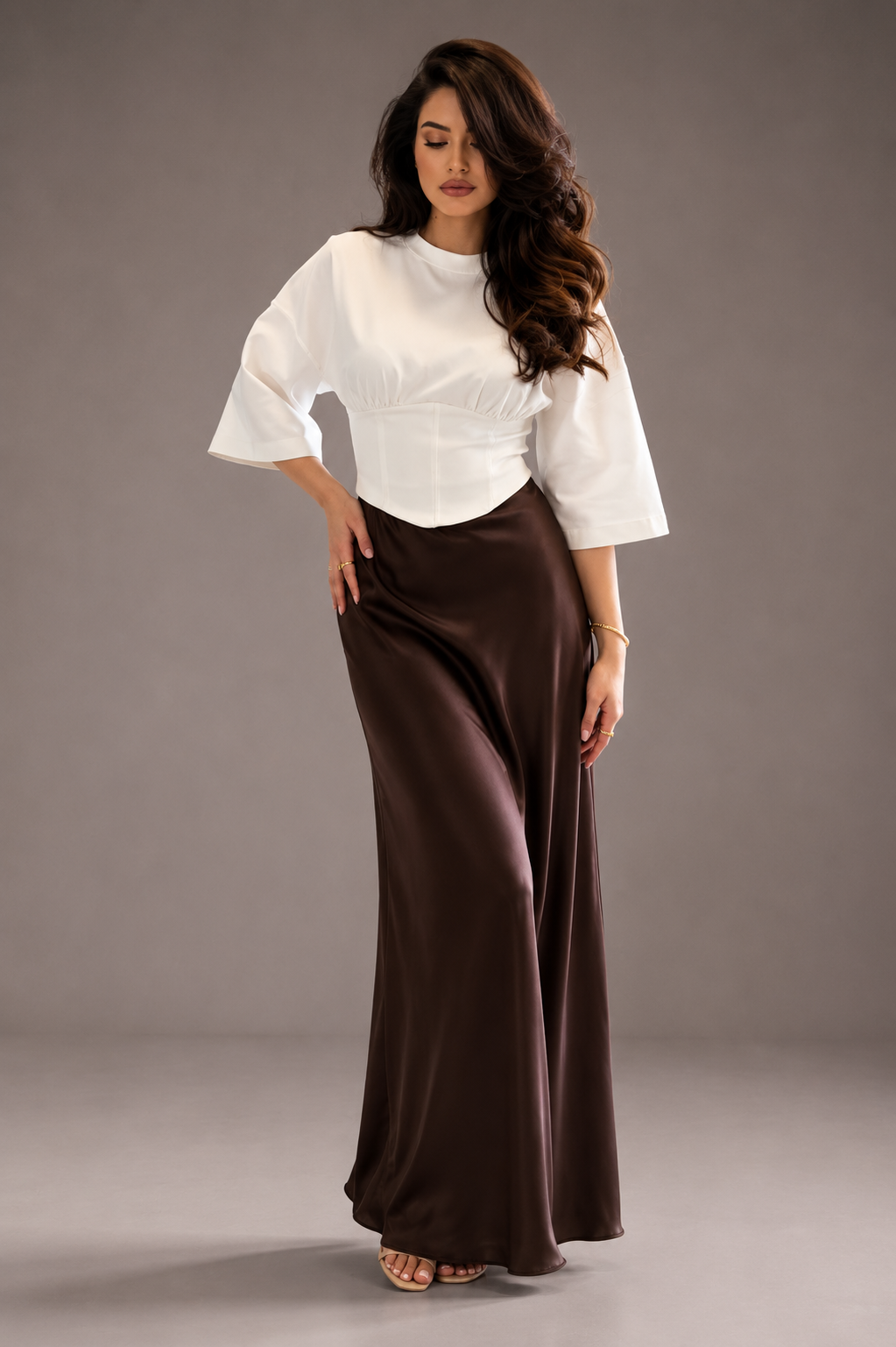 Solid Color Short Sleeve Cropped Top