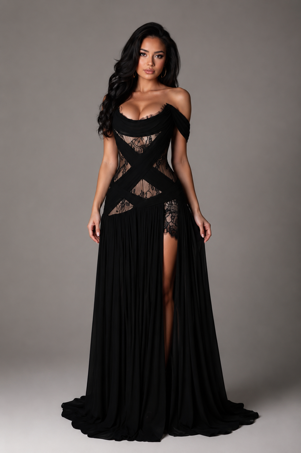 Valentina lace Maxi Dress