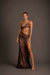 Slotted Neck Sexy Back Slim Fit Dress Women