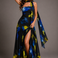 Ladies Sleeveless Tie Neck Maxi Dress - Perfect For Evening And Summer Beach Dress With Comfortable Fabric