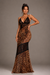 Sexy Leopard-Print Hollow-Out Strap Maxi Dress