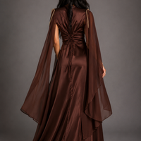 Round Neck Belted Maxi Dress
